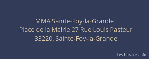 MMA Sainte-Foy-la-Grande