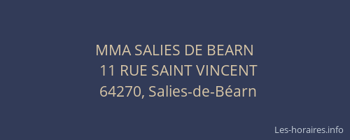 MMA SALIES DE BEARN