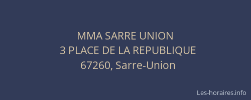 MMA SARRE UNION