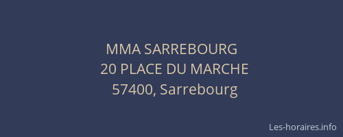 MMA SARREBOURG