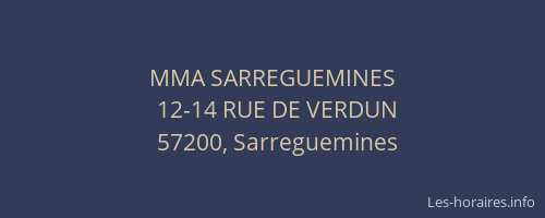 MMA SARREGUEMINES