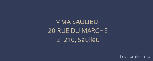 MMA SAULIEU