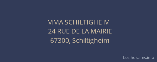 MMA SCHILTIGHEIM