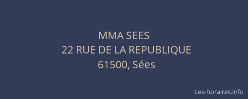 MMA SEES