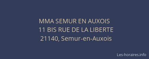 MMA SEMUR EN AUXOIS