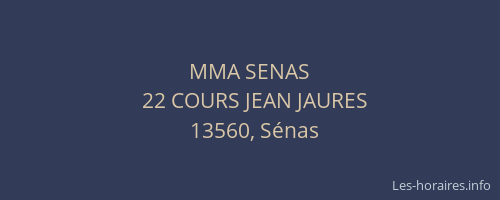 MMA SENAS