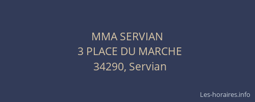 MMA SERVIAN