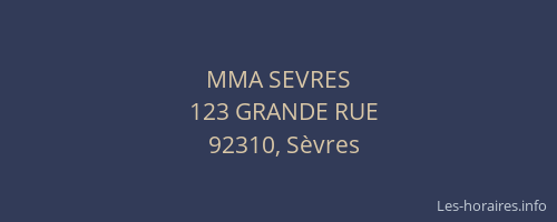 MMA SEVRES