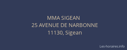 MMA SIGEAN