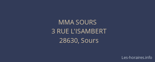 MMA SOURS