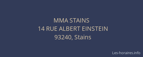 MMA STAINS