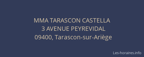 MMA TARASCON CASTELLA
