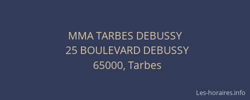 MMA TARBES DEBUSSY