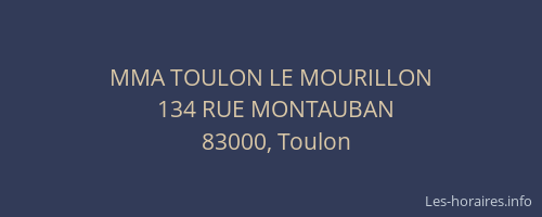 MMA TOULON LE MOURILLON