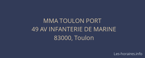 MMA TOULON PORT