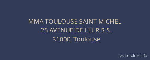 MMA TOULOUSE SAINT MICHEL