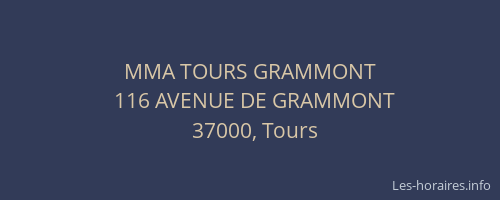 MMA TOURS GRAMMONT