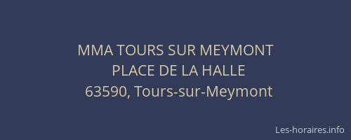 MMA TOURS SUR MEYMONT