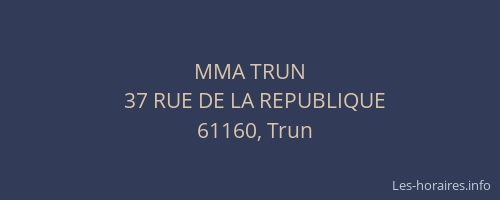MMA TRUN
