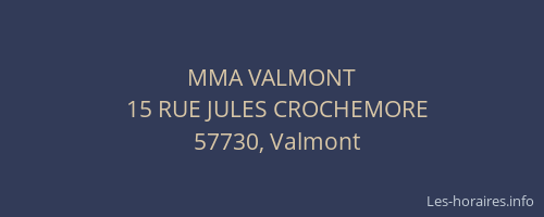 MMA VALMONT
