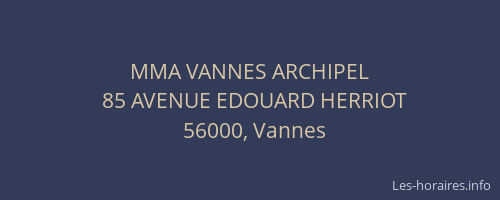 MMA VANNES ARCHIPEL