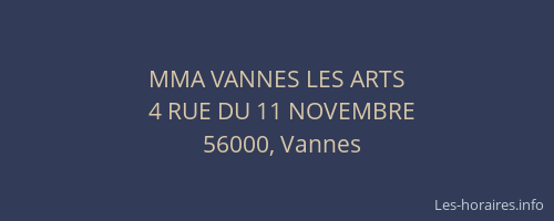 MMA VANNES LES ARTS