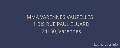 MMA VARENNES VAUZELLES