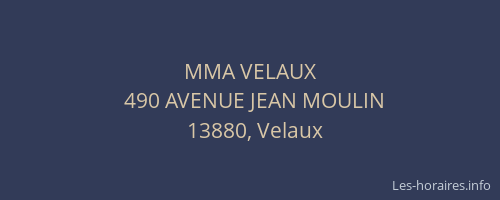 MMA VELAUX
