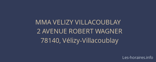 MMA VELIZY VILLACOUBLAY