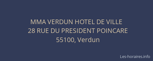 MMA VERDUN HOTEL DE VILLE