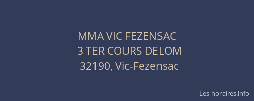 MMA VIC FEZENSAC