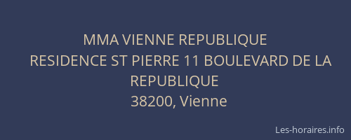 MMA VIENNE REPUBLIQUE