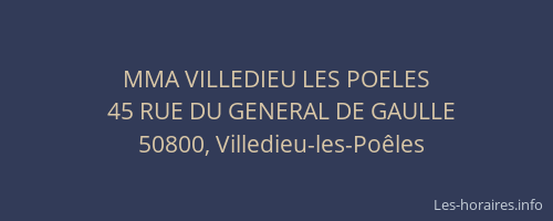 MMA VILLEDIEU LES POELES