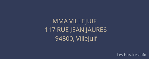 MMA VILLEJUIF