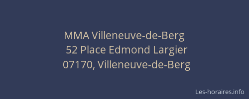 MMA Villeneuve-de-Berg