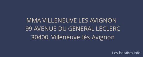 MMA VILLENEUVE LES AVIGNON