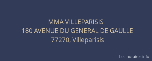 MMA VILLEPARISIS