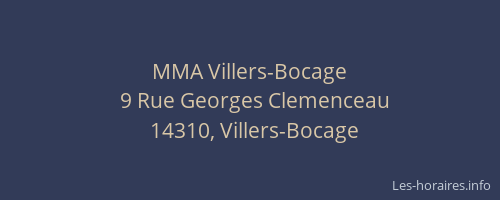 MMA Villers-Bocage