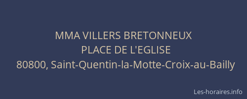 MMA VILLERS BRETONNEUX