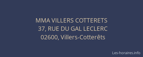 MMA VILLERS COTTERETS