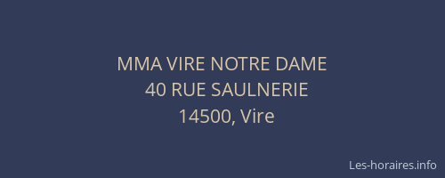 MMA VIRE NOTRE DAME