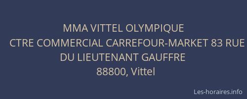 MMA VITTEL OLYMPIQUE