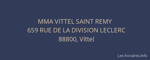 MMA VITTEL SAINT REMY