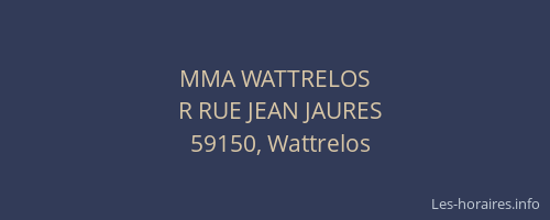 MMA WATTRELOS