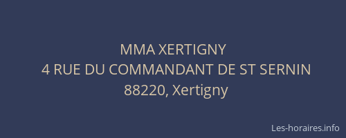 MMA XERTIGNY