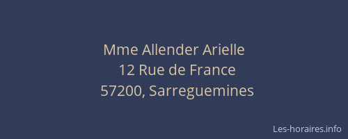 Mme Allender Arielle
