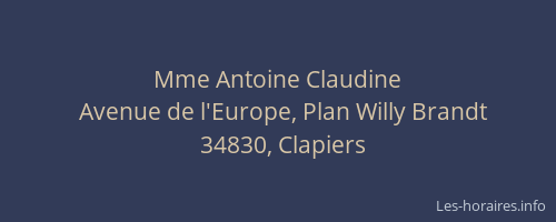 Mme Antoine Claudine