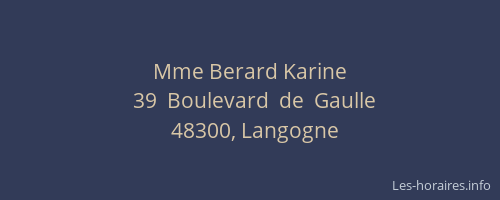Mme Berard Karine