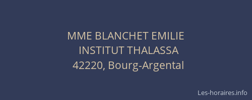 MME BLANCHET EMILIE