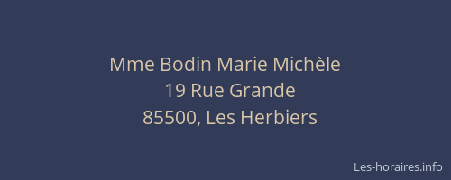 Mme Bodin Marie Michèle